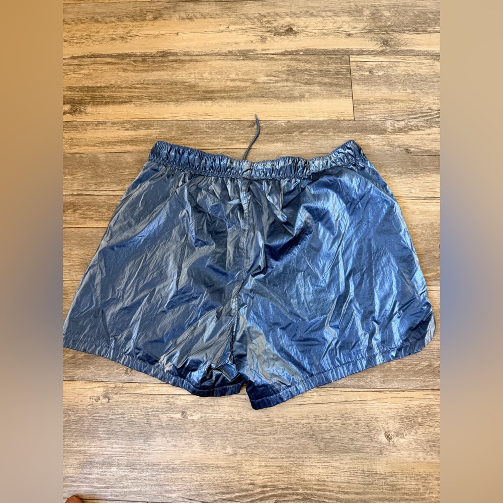 Men’s Metallic Blue Swim Shorts.
